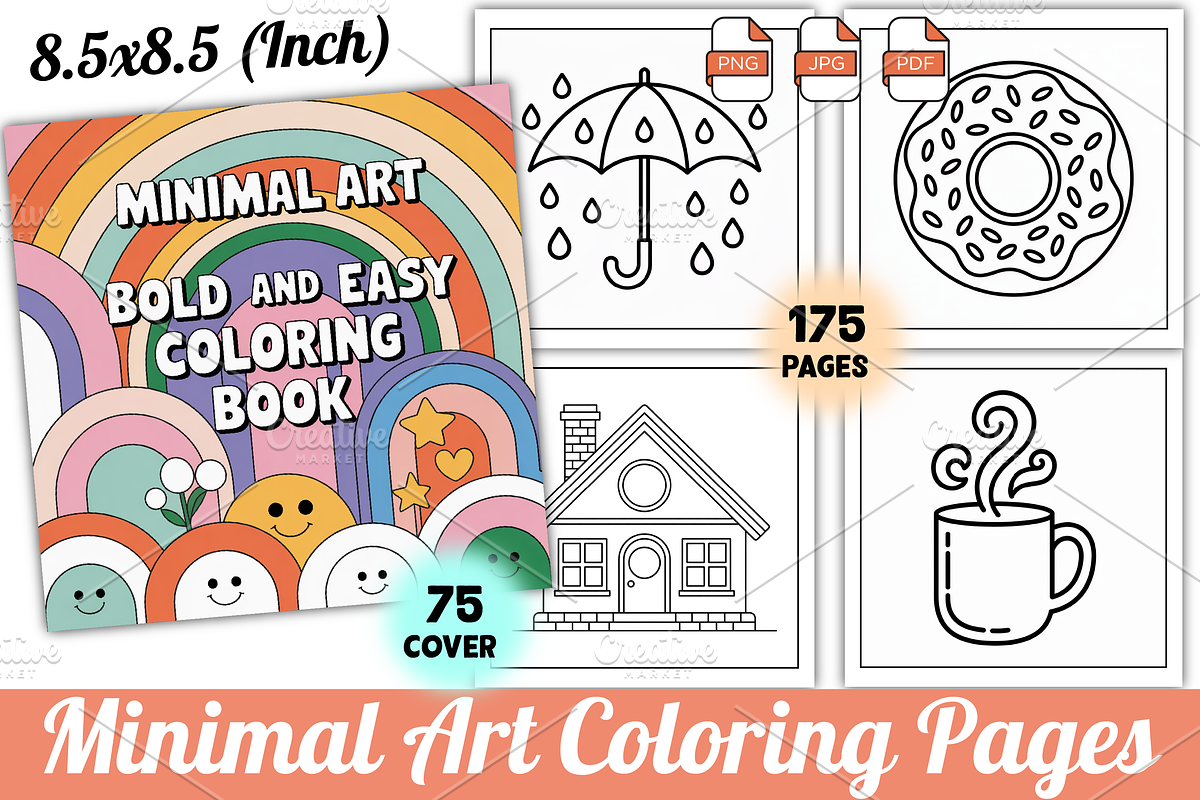 Minimal Art Coloring Pages For Kids, an Illustration by Design Station (Photo 1 of 5)