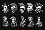 10 Bundle Dark Art Punk Rock Skull, an Illustration by Morspective (Thumbnail 6 of 7)