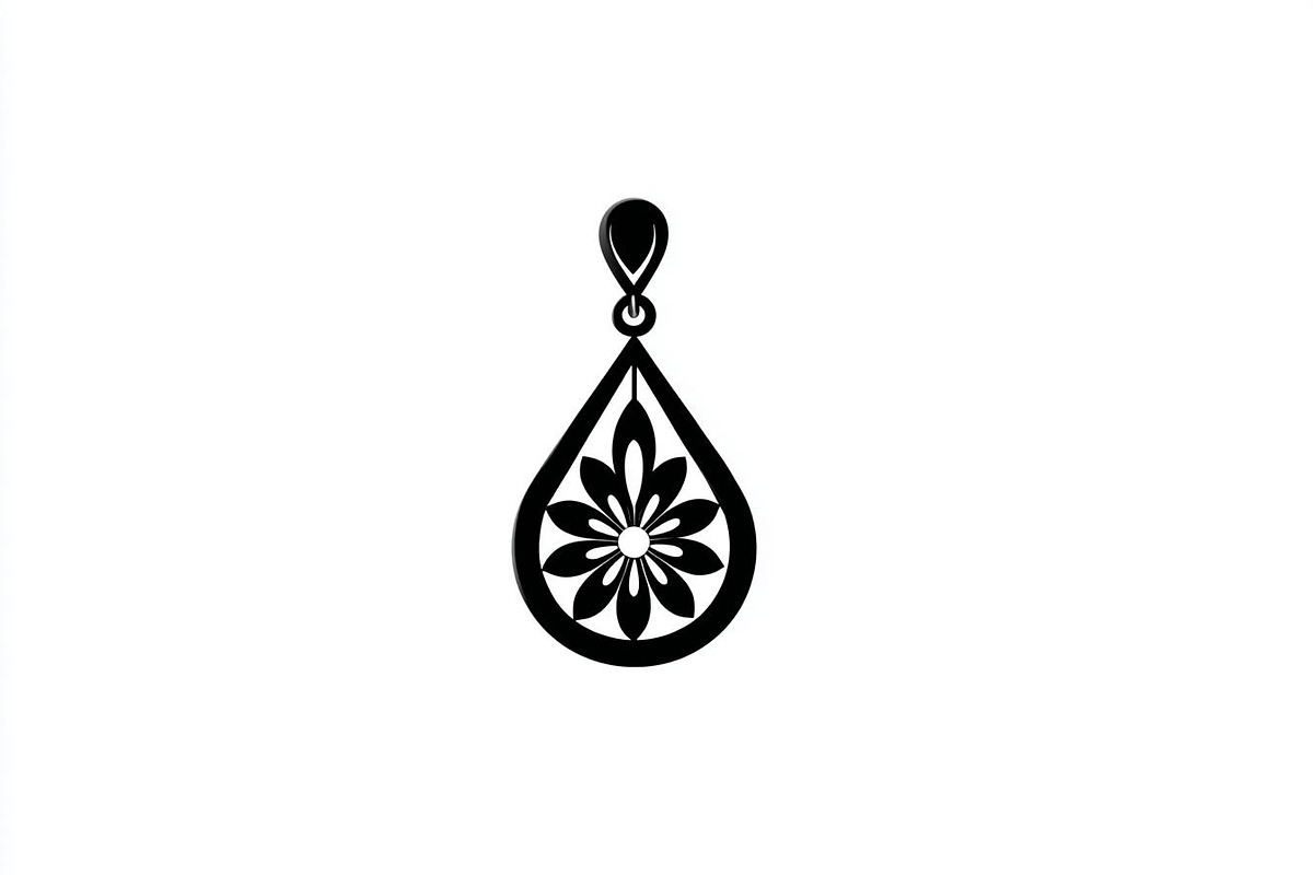 Elegant Jhumka Earrings Silhouette B, a Graphic by balal (Photo 4 of 13)