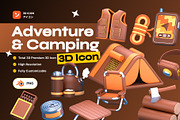 Adventure & Camping 3D Icon Pack, a Furniture 3D Model by orenjidesign (Thumbnail 1 of 8)