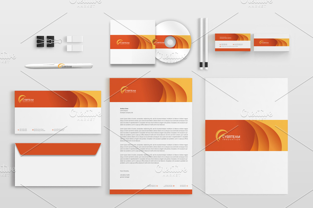 Corporate Stationery Pack, a Stationery Template by BettyDesign (Photo 3 of 10)