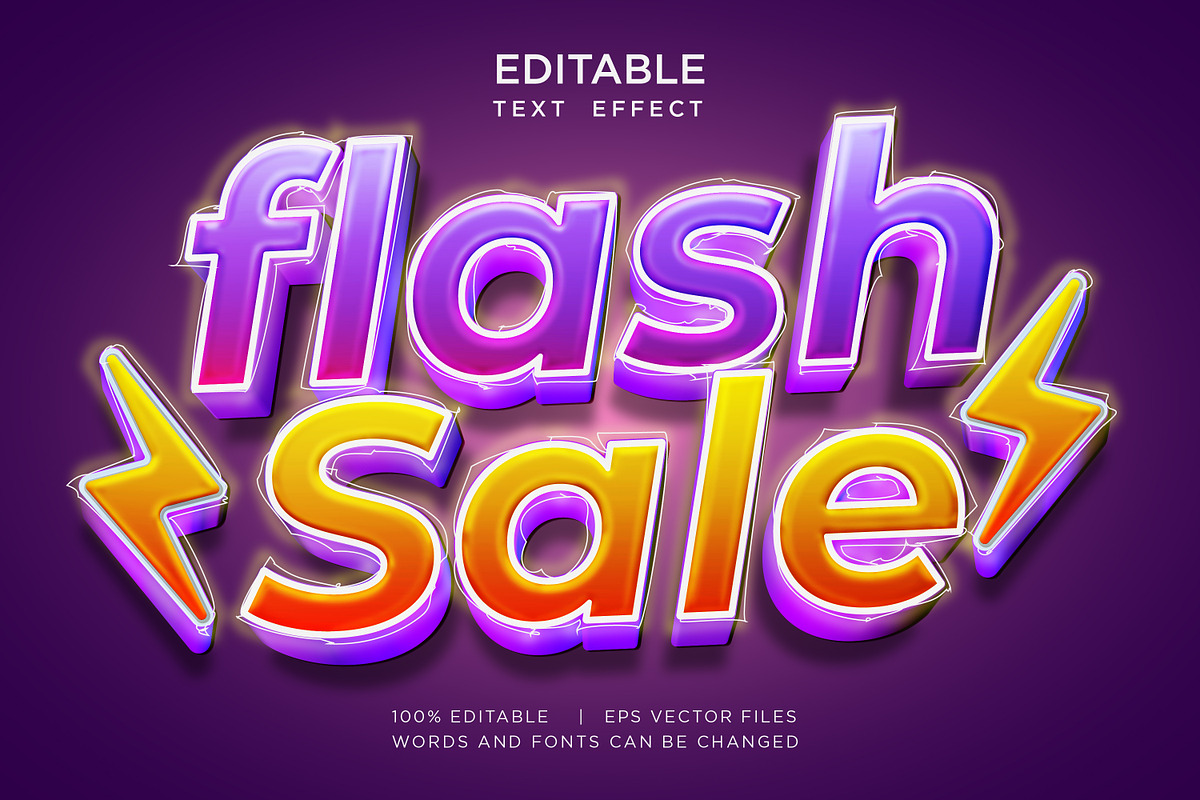 flash sale editable text effect, a Layer Style Add-On by yokbisayok