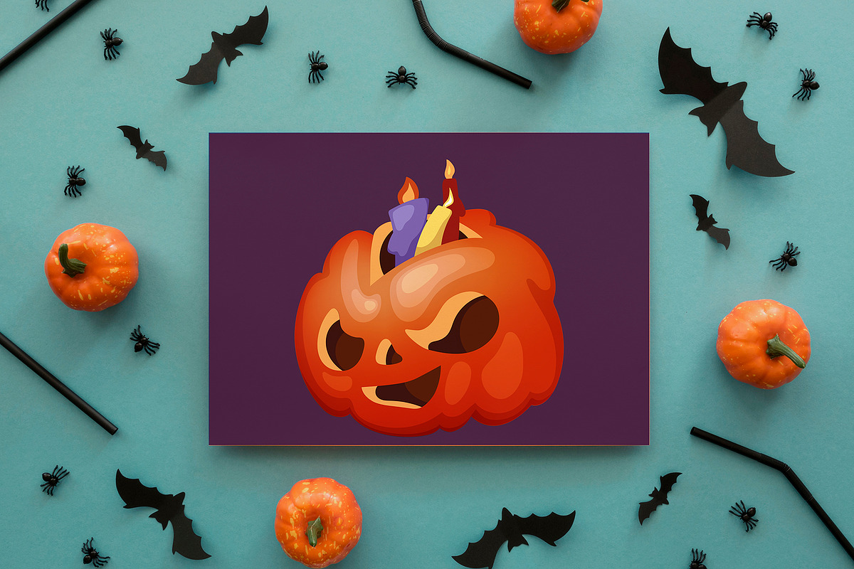 Cute Halloween Pumpkins Clipart, a Seasonal Illustration by RabbitAndPencil (Photo 5 of 5)