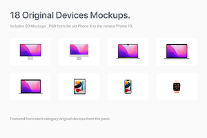 18 Devices Mockups 2022 - 5K