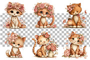 Whimsical Floral Cat PNG, a Seasonal Illustration by Daily.Designs (Thumbnail 3 of 5)