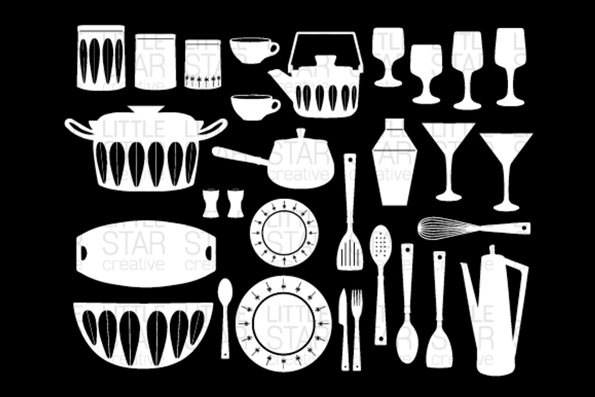 Mid Century Mod Kitchen Graphics, an Icon by Little Star Creative (Photo 3 of 3)