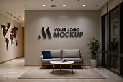 Modern Office Wall Logo Mockup, a Mockup by GenesisCreativeCo (Thumbnail 1 of 3)