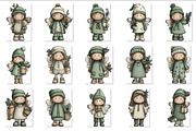 Whimsy Christmas Fairy Girl Clipat, a Seasonal Illustration by V Design Creator (Thumbnail 4 of 8)