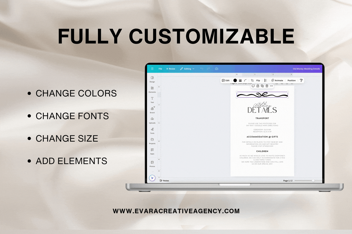 Black and White Wedding Invitation, a Templates & Theme by Evara Creative Agency (Photo 8 of 8)