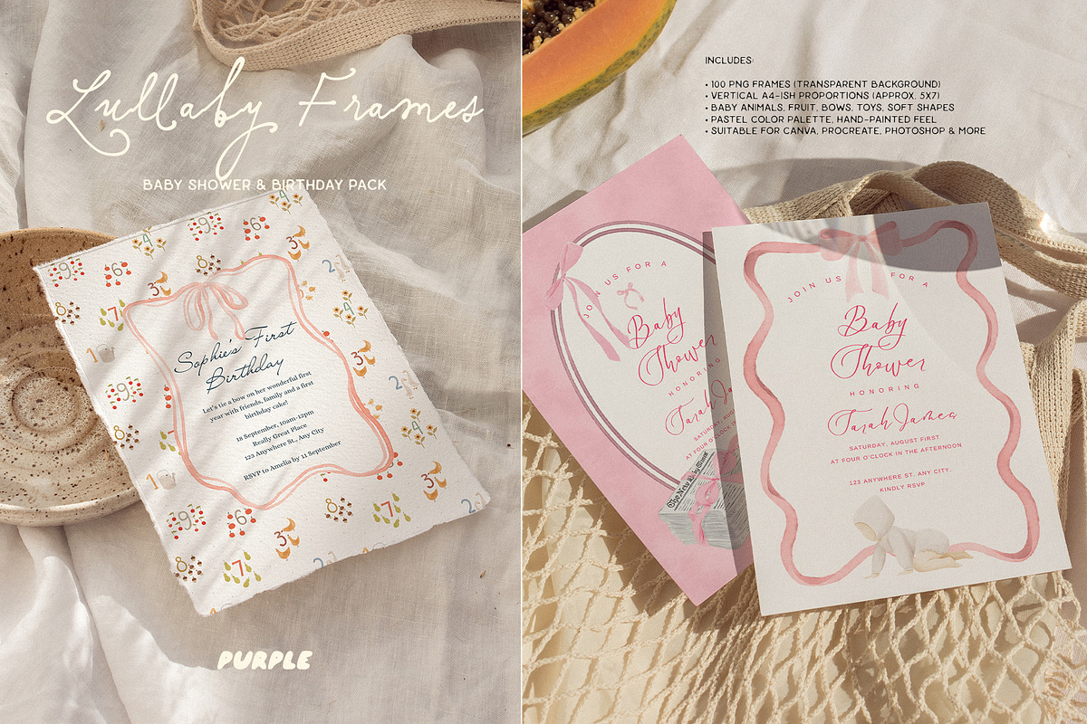 Lullaby Frames: Baby Pack, a Decorative Illustration by Purple (Photo 5 of 11)