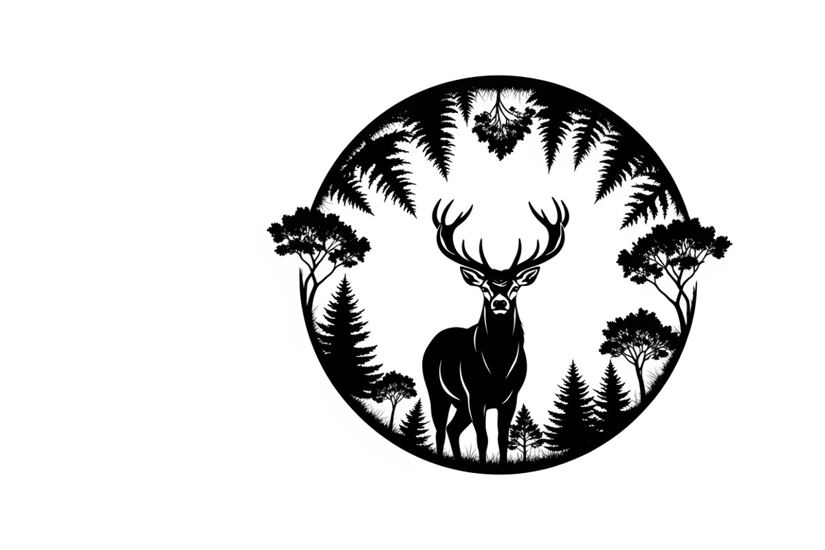 Beautiful deer forest circle art, an Illustration by Amazin_art (Photo 7 of 32)