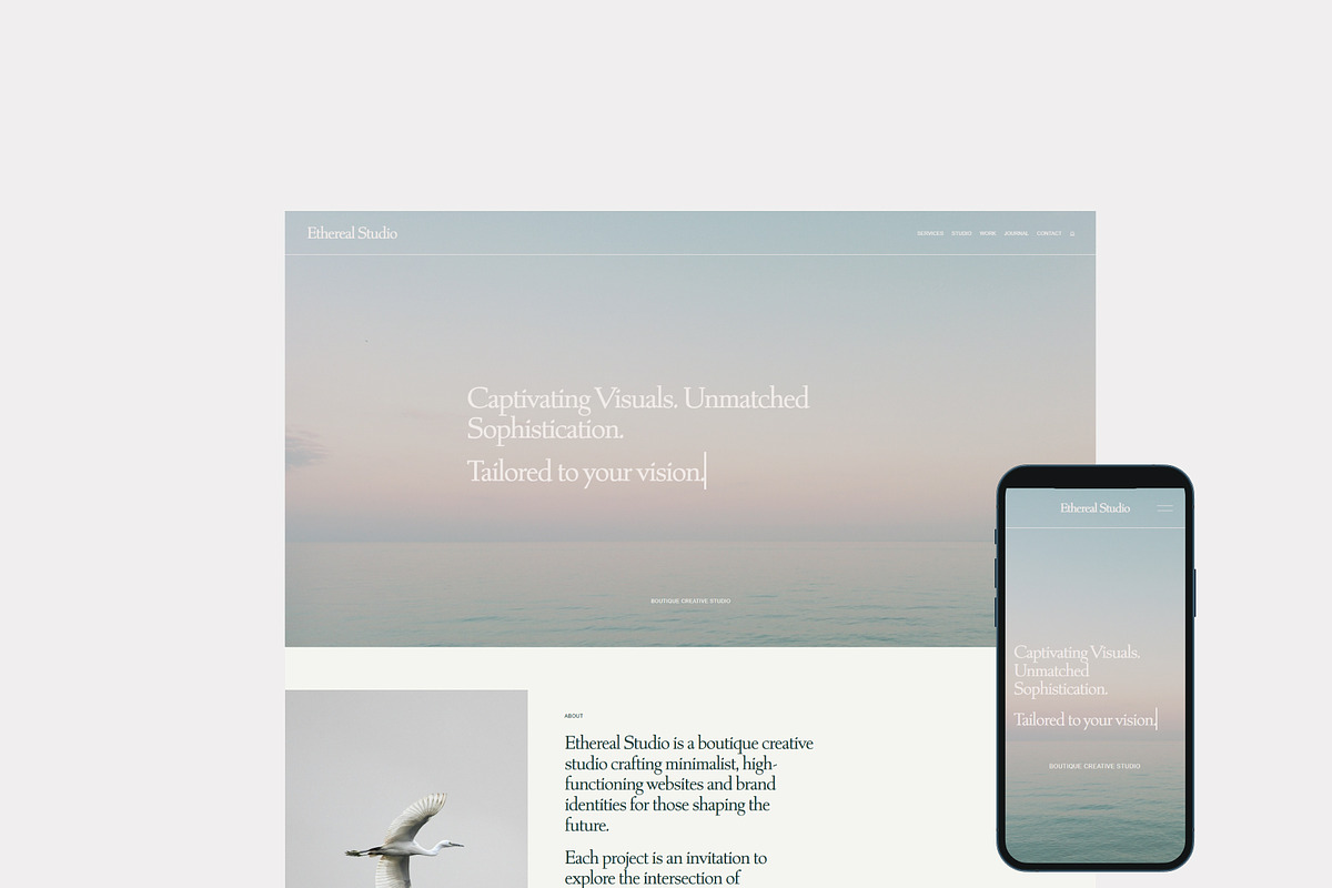 Ethereal Studio Squarespace Template