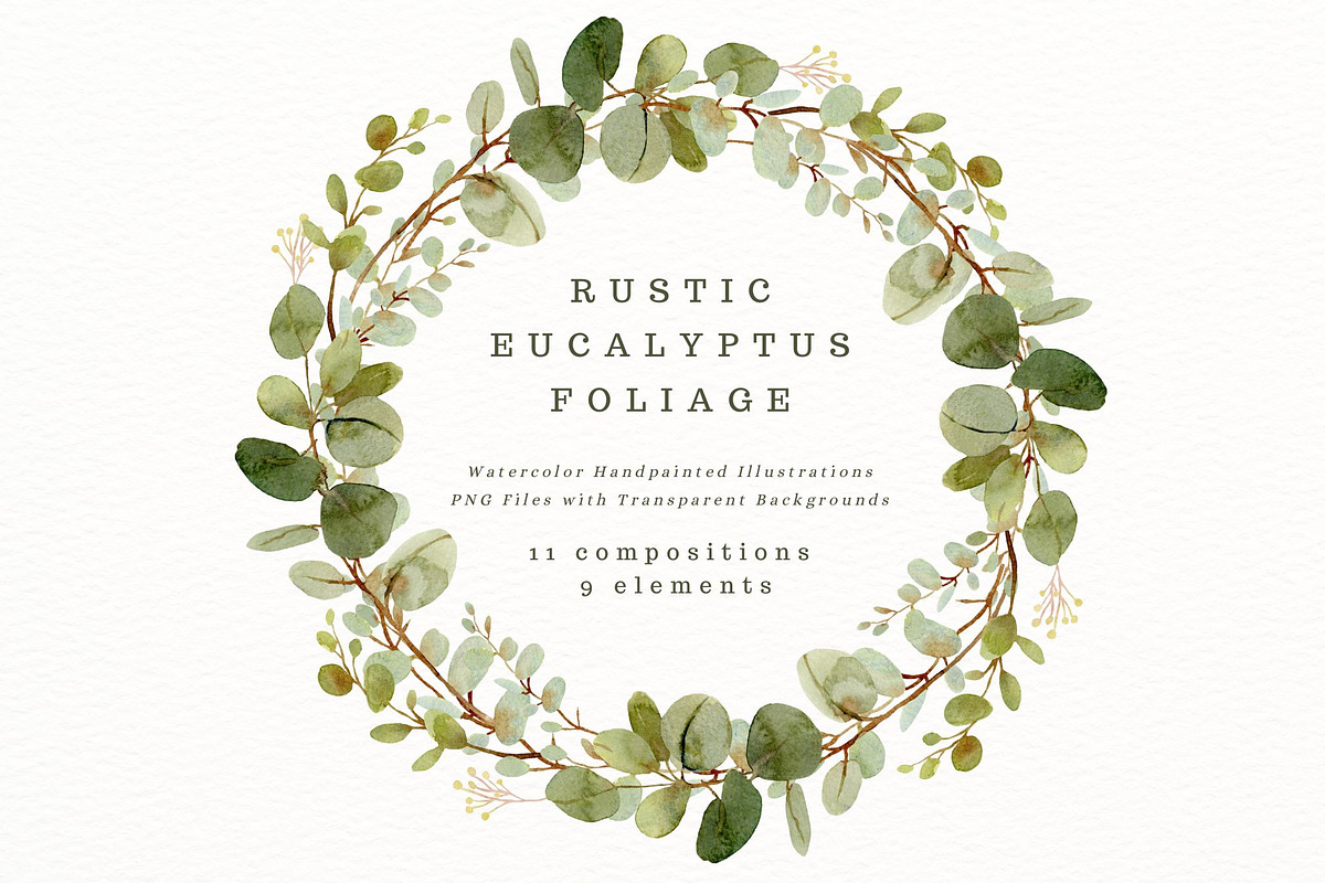 Rustic Eucalyptus Foliage, a Decorative Illustration by AnnelyBlooms (Photo 1 of 5)