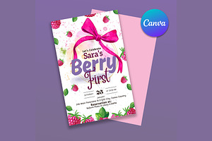 Berry First Birthday Card
