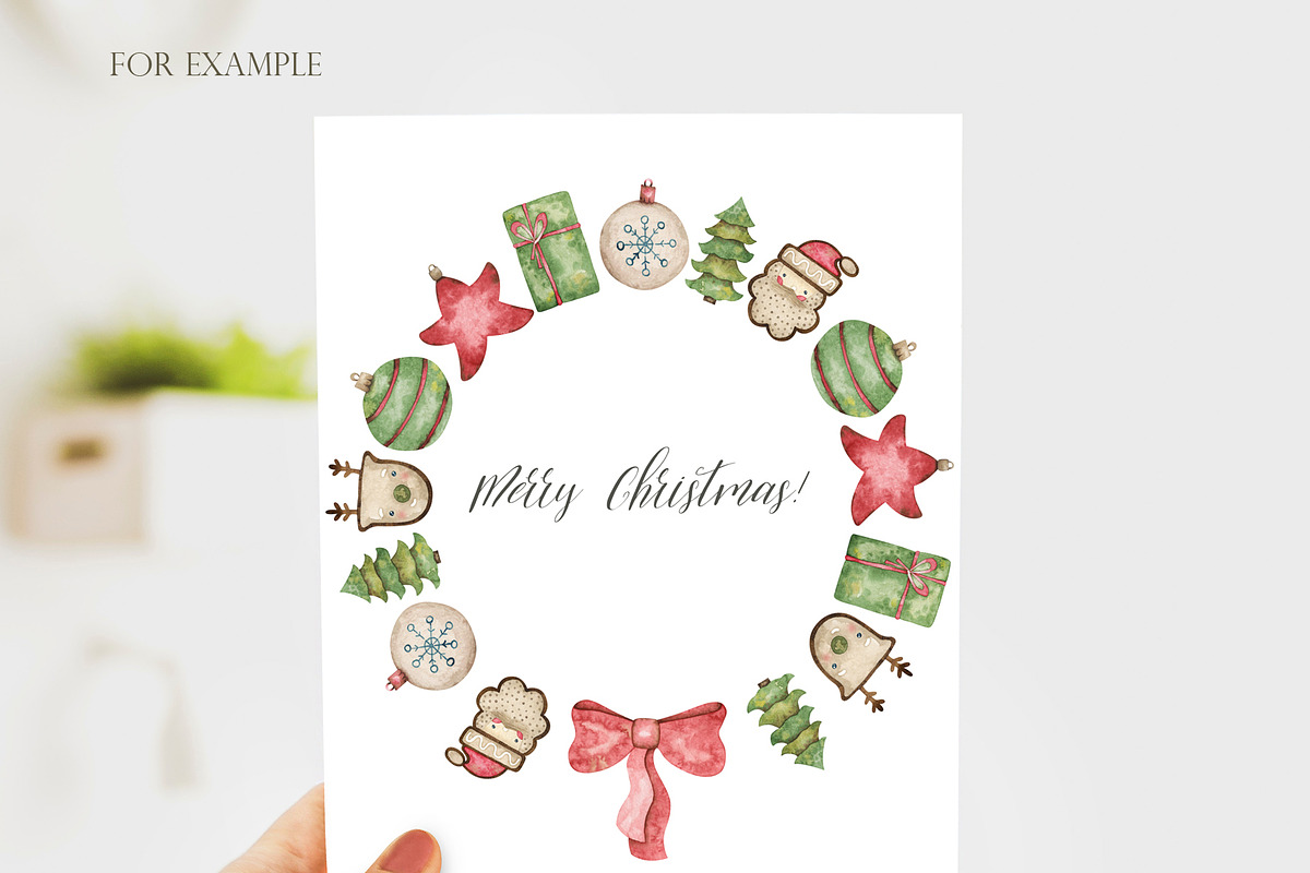 Watercolor Cozy Christmas set, an Illustration by OrangePeafowlArt (Photo 10 of 15)