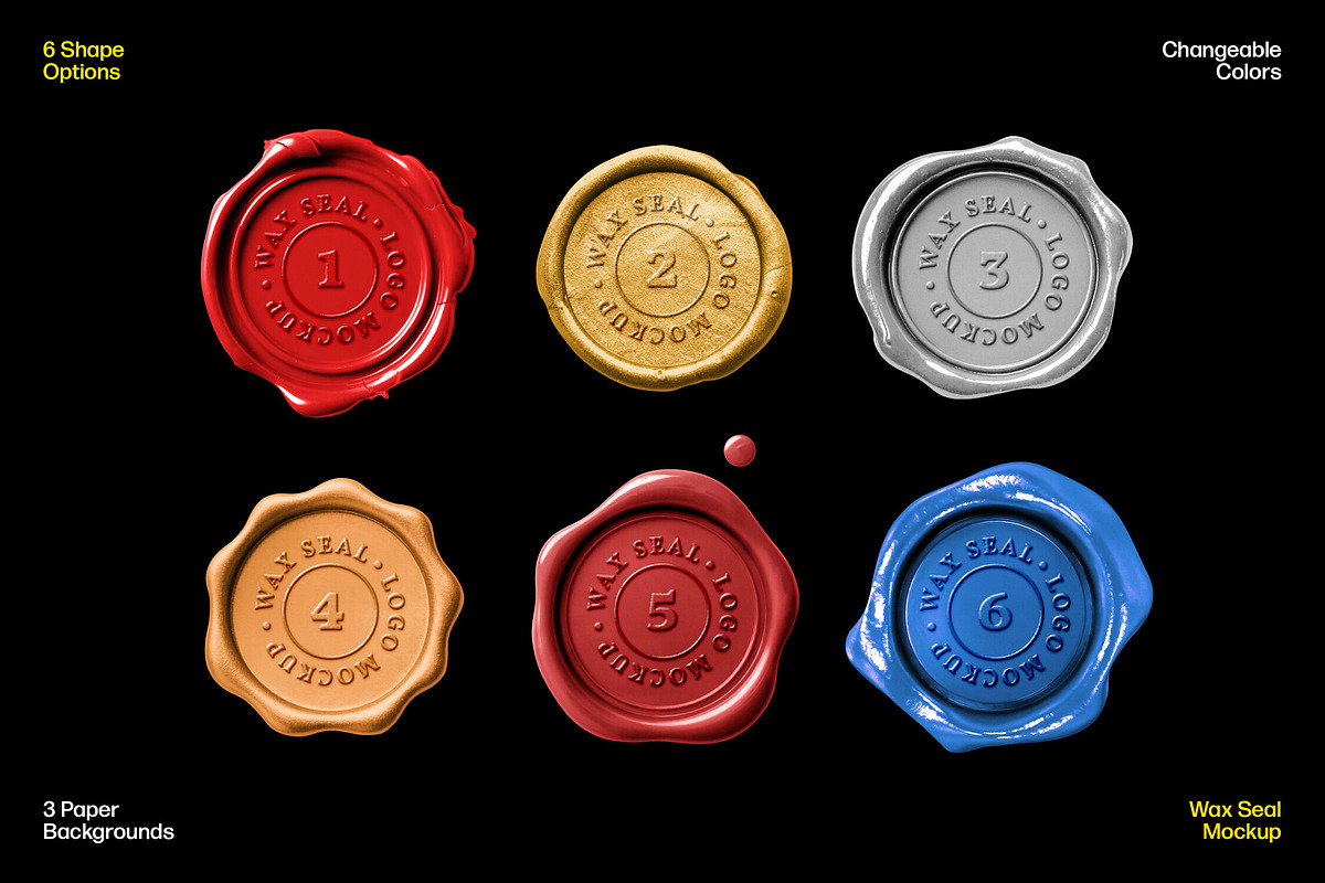 Wax Seal Logo Mockups, a Pens & Pencil Mockup by Design Squad (Photo 1 of 8)