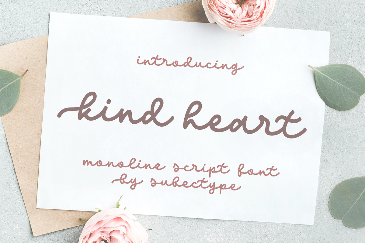 Kind Heart / Monoline Font