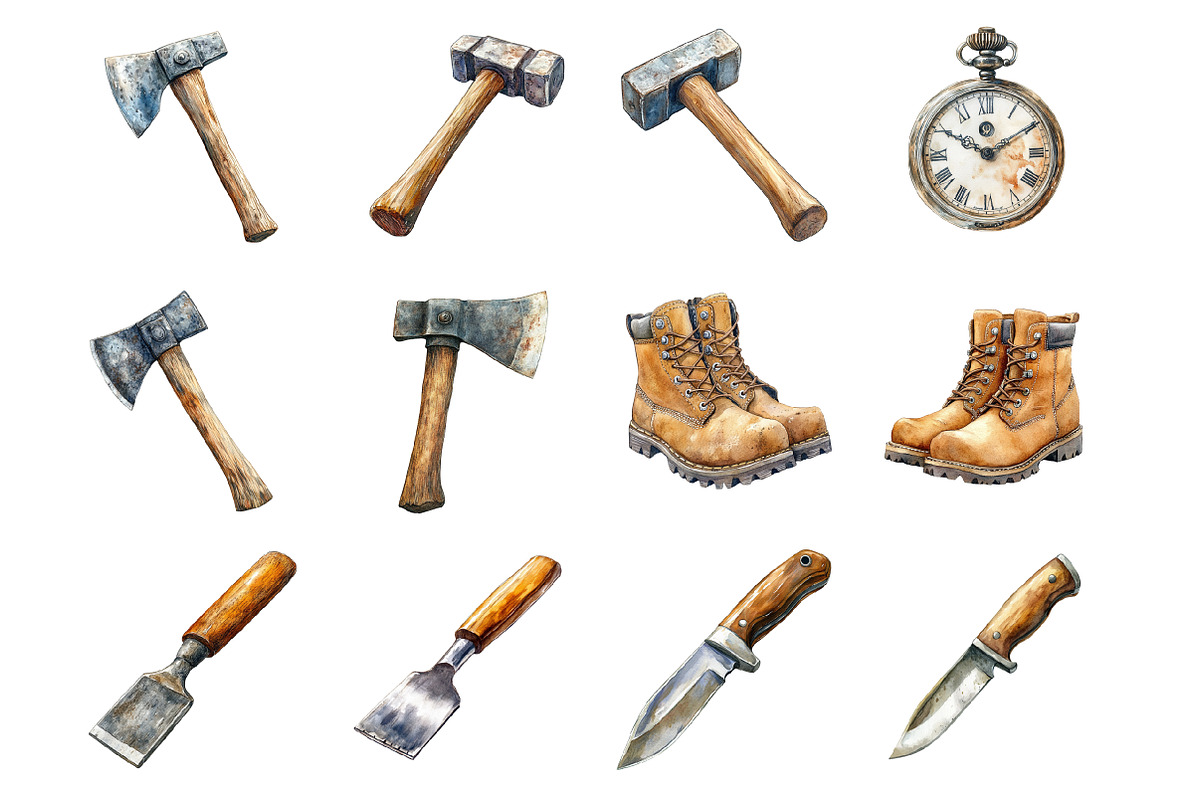 Lumberjack Accesories, an Illustration by Design Market (Photo 3 of 3)