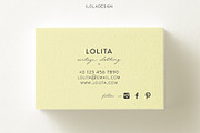 Lolita Yellow Business Card, a Business Card Template by iloladesign (Thumbnail 2 of 2)