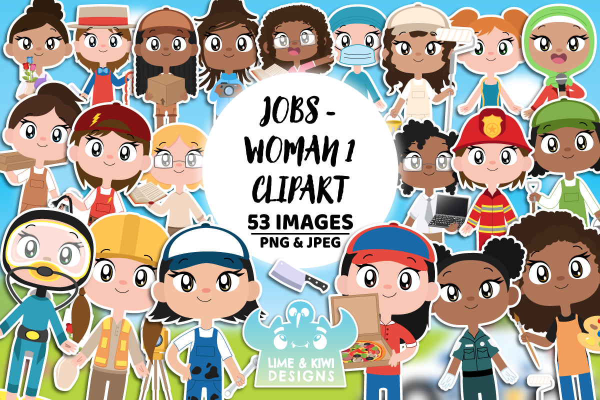 Woman and Men Jobs Bundle 1, a Person Illustration by Lime & Kiwi Designs (Photo 2 of 5)