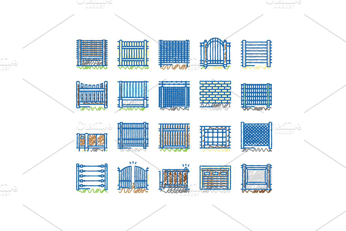 Fence And Gate Exterior Security, an Object Illustration by pikepicture
