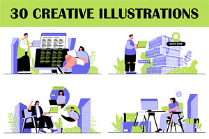 30 Creative Concept Illustrations, a Person Illustration by alexdndz