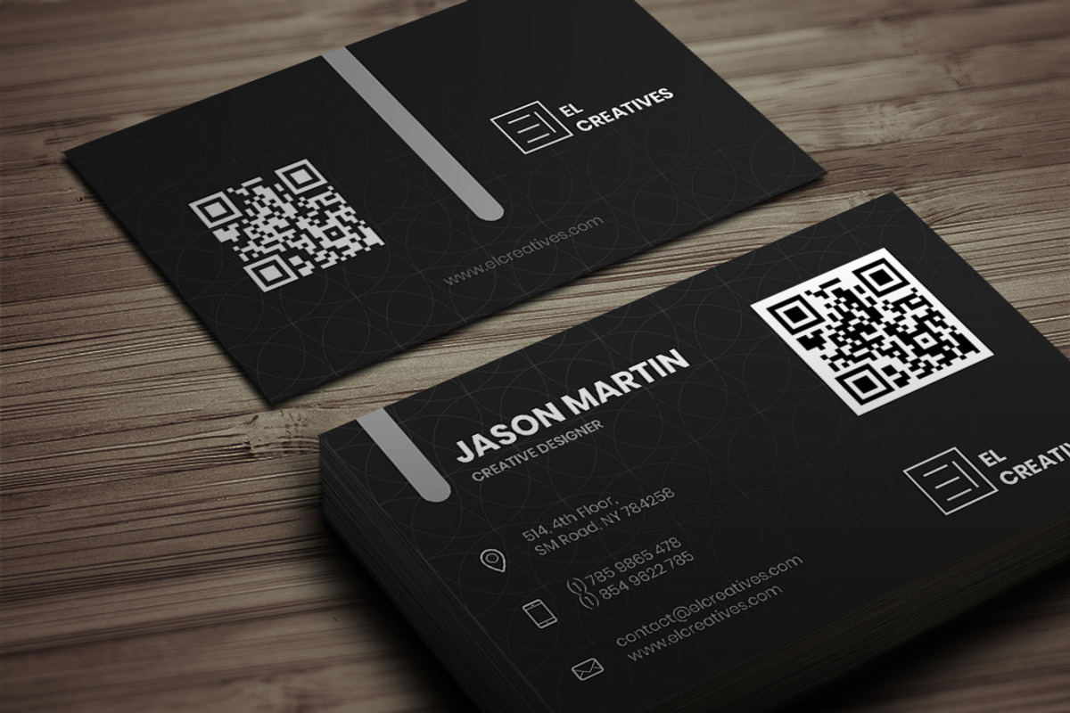 Creative Dark Business Card, a Business Card Template by bouncy (Photo 2 of 4)