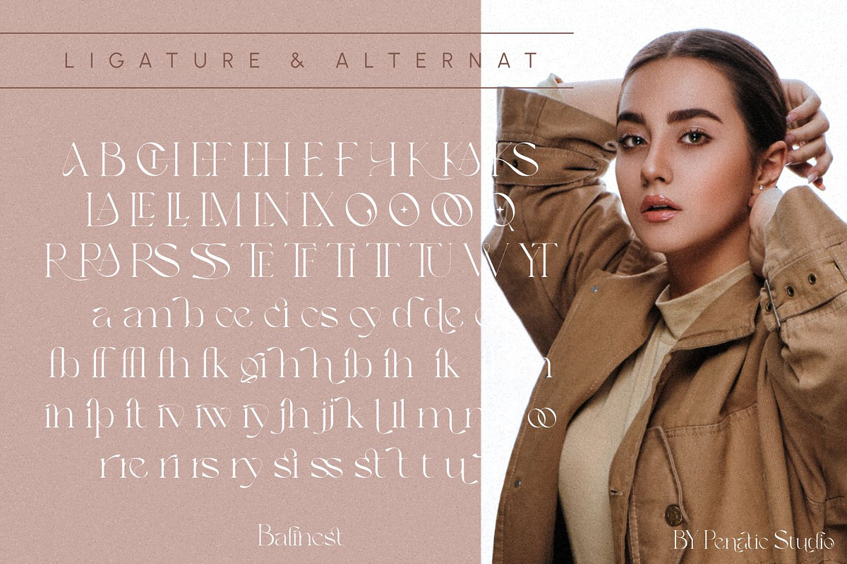 Balinest _ chic modern font, a Serif Font by Penatic Studio (Photo 10 of 10)