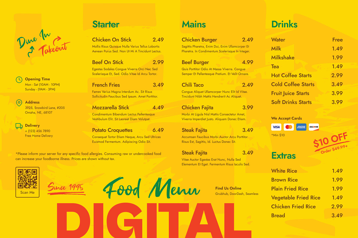 Food Menu Digital [Ai/PSD] Template, a Templates & Theme by Artbeaut