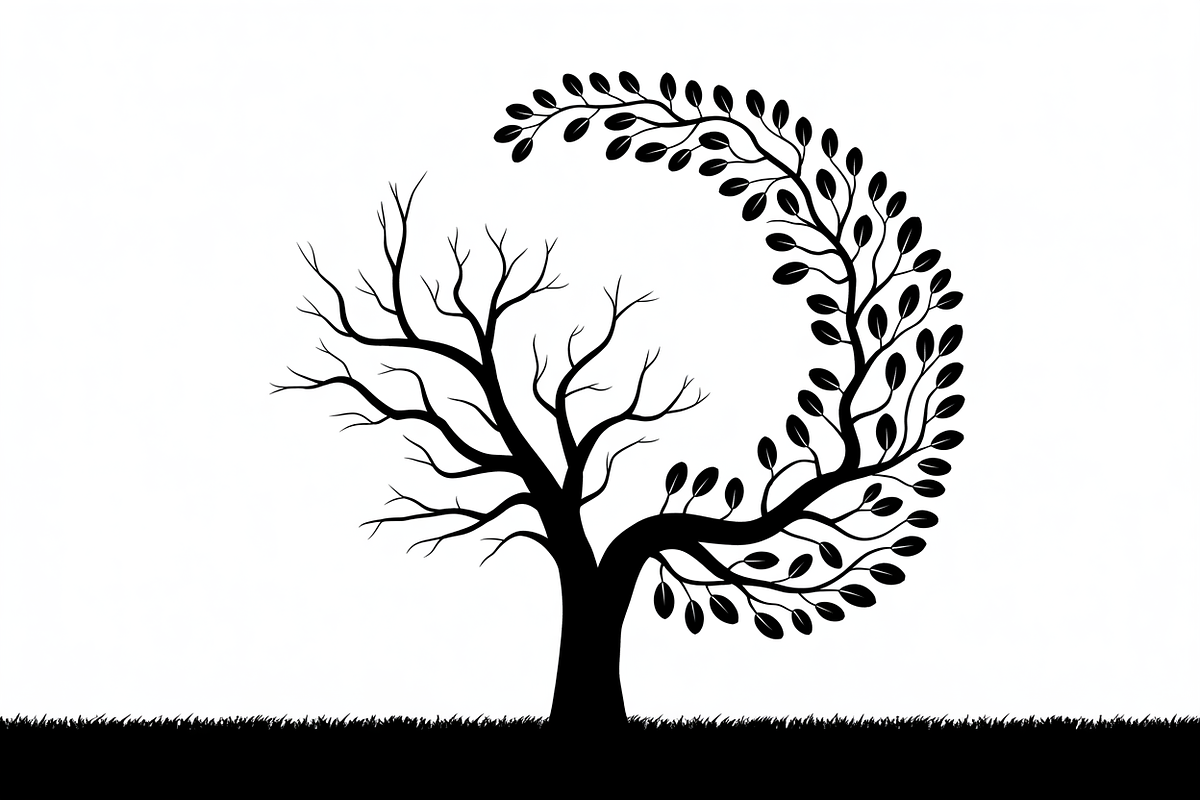 Whimsical Tree Silhouette Spiral, an Object Graphic by jahid234 (Photo 7 of 11)