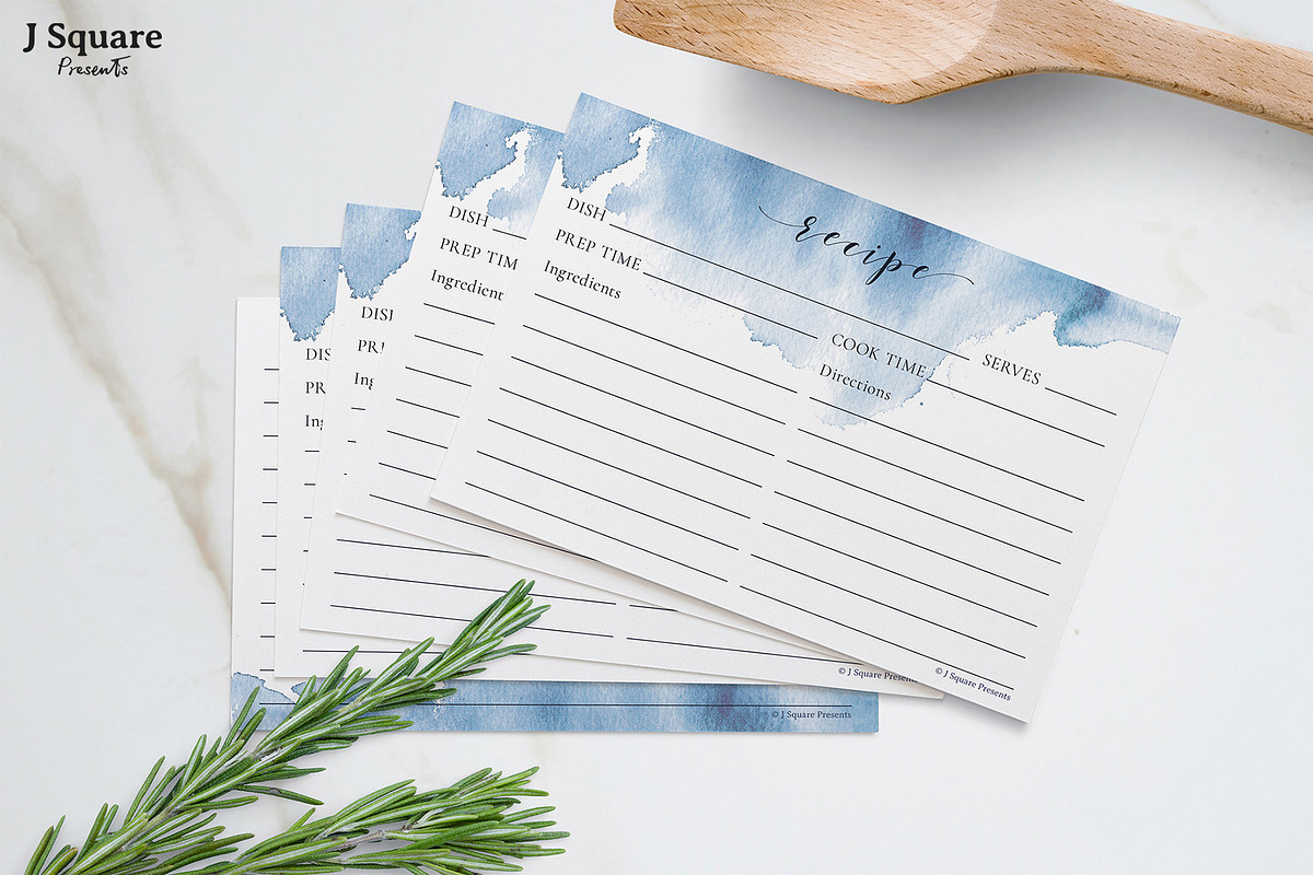 4x6 Recipe Card MockUp & Props, a Print Template by JSquarePresents (Photo 6 of 11)