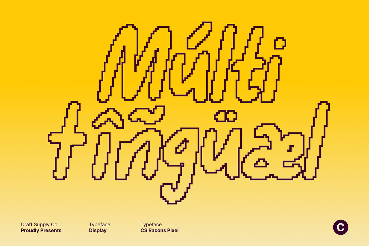 CS Racons Pixel, a Handwritten Font by Craft Supply Co. (Photo 6 of 8)