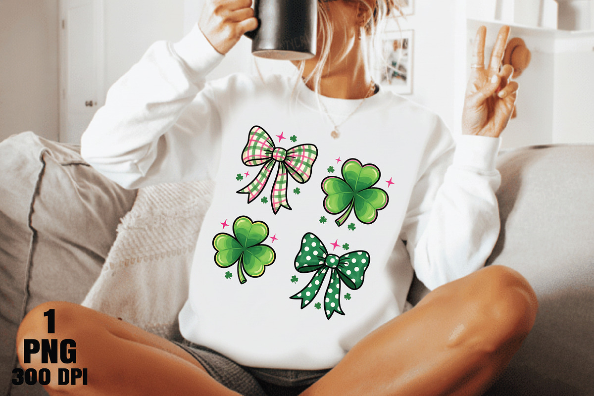 Preppy St. Patricks Day Shamrock Png, an Illustration by Daily.Designs (Photo 3 of 5)