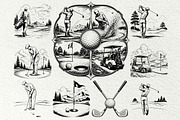 Golf Sport Line Art Graphics, a Sport Illustration by DENIDigitalArtSudio (Thumbnail 6 of 7)