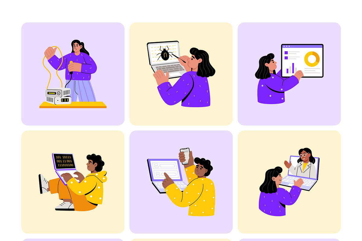IT Illustration Art Set, a Technology Illustration by Creative Stall (Photo 7 of 9)