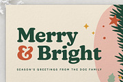 Retro Christmas Postcard Template, a Card Template by BrandPacks (Thumbnail 4 of 6)