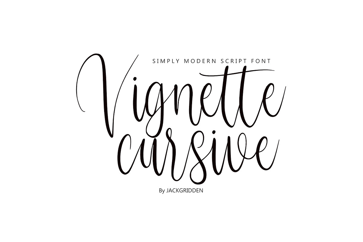 Vignette Cursive Font, a Script Font by Jackgridden (Photo 2 of 16)