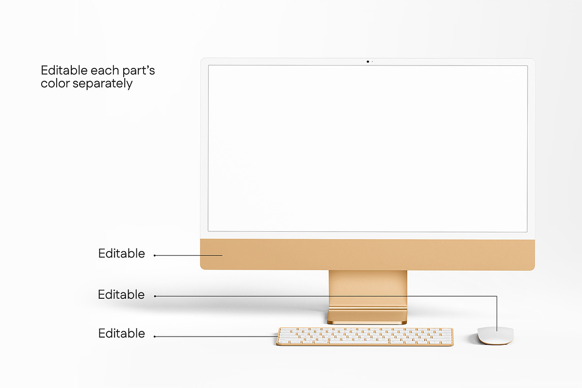 New iMac 24 Desktop Mockup, a Mac Mockup by RamStudio2 (Photo 9 of 16)
