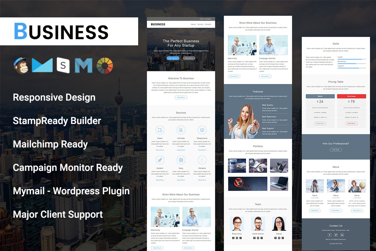 Business - Responsive Email Template, an Email Template by Pennyblack Templates (Photo 1 of 2)