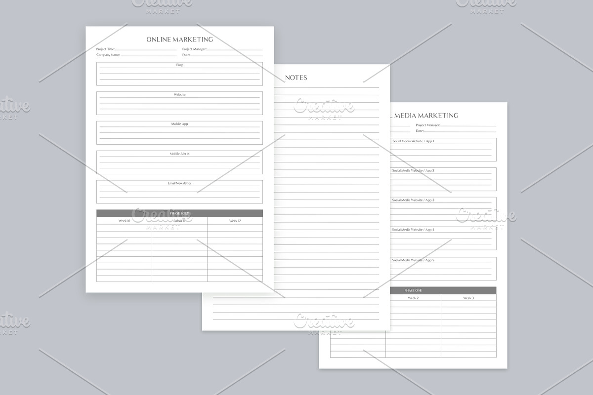Marketing Planning Pages Set V-08, a Stationery Template by shahsoft (Photo 2 of 3)