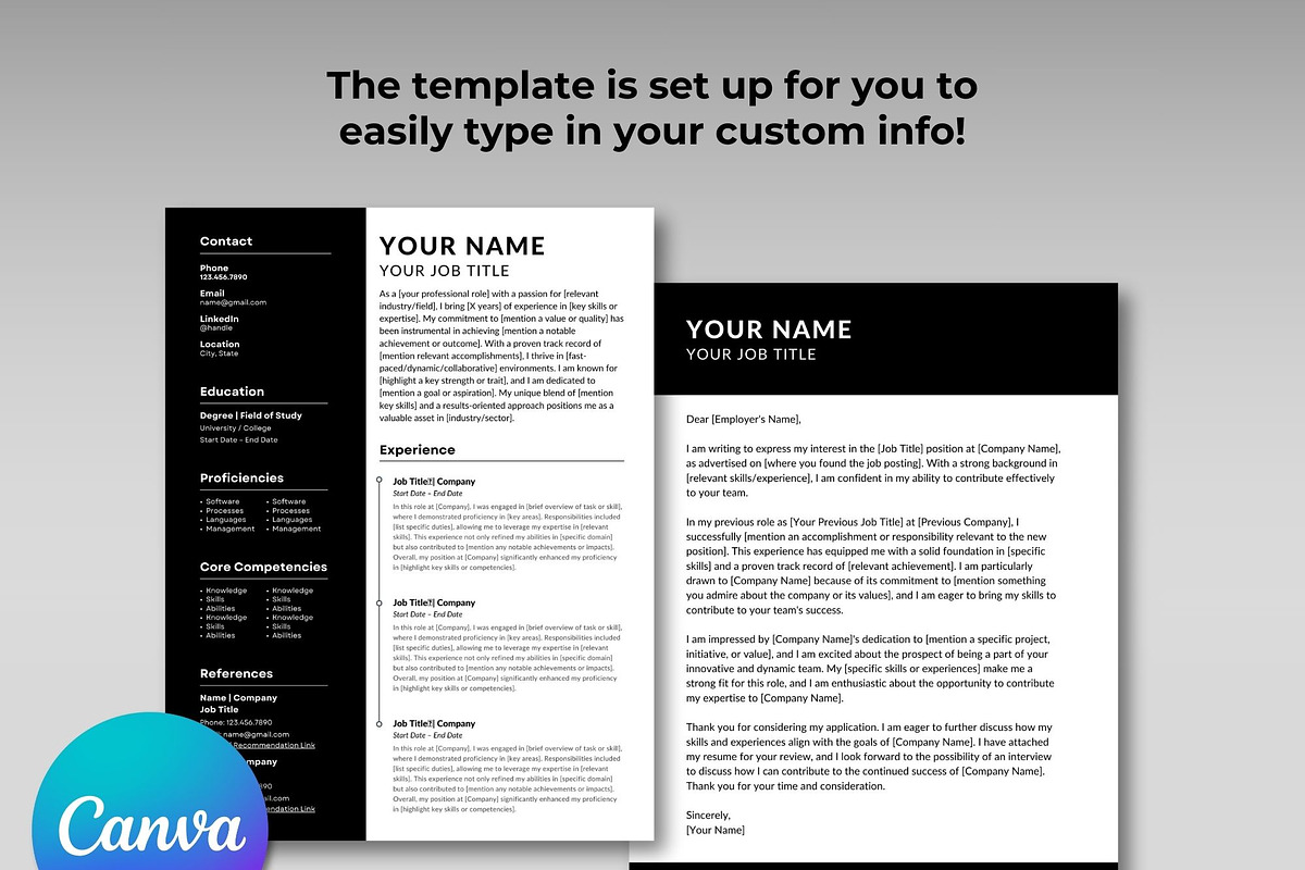 Simple Resume Cover Letter Template, a Resume Template by Melanie Peterson (Photo 2 of 3)