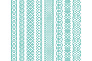 Aqua Vector Lace Borders Clipart, an Illustration by Amanda Ilkov (Thumbnail 3 of 5)
