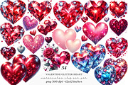 Glitter Heart Valentines Day Clip Ar, an Illustration by SinaCreation (Thumbnail 1 of 11)