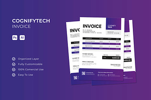 Cognifytech - Invoice, a Print Template by Esensifiksi.studio