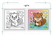 ADULT CUTE BABY ANIMALS COLORING PAG, an Animal Illustration by Ink Gallery (Thumbnail 7 of 9)