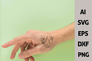 Earth Mystical Celestial Tattoo Idea, an Object Illustration by ARTify Illustrations (Thumbnail 3 of 5)