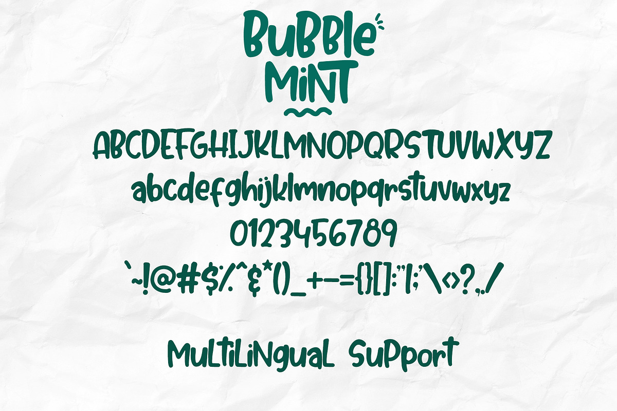 Bubble Mint - Funwritten Font preview 7
