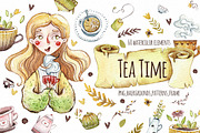 Watercolor images. Tea time, an Illustration by talloshau's illustrations (Thumbnail 1 of 8)