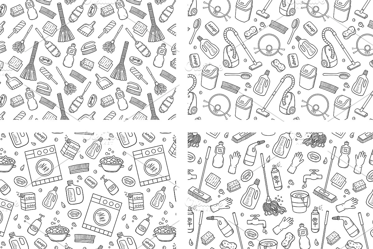House Cleaning Doodles Design Kit, an Object Illustration by Artspace (Photo 3 of 6)