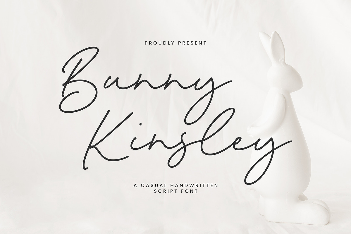 Bunny Kinsley Font, a Script Font by Timurtype (Photo 1 of 7)